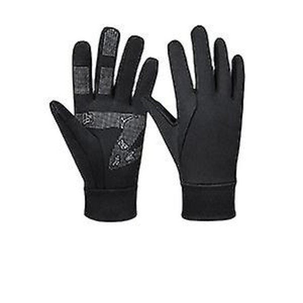 Touchscreen-handskar i polarfleece för utomhusbruk, vindtäta, värmebevarande och köldtåliga, herr- och damhandskar för höst och vinter Black Xl