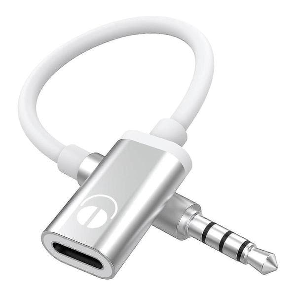 3,5 mm uros-Type C naaras -kaapeli, analoginen liitinsovitin MP3-soittimelle Silver