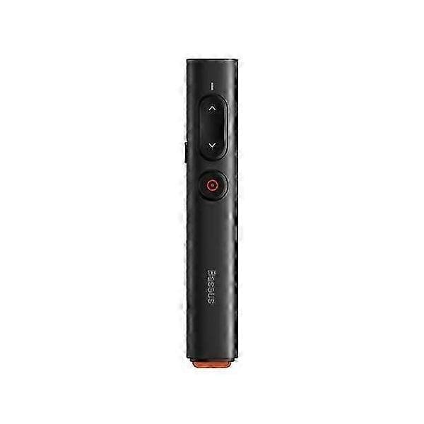 Baseus ACFYB-B01 Orange Dot RF2.4GHz PPT Trådløs Multimediepresentatør Sidevenderpenn, Ungdomsversjon, Kontrollavstand: 30m (Svart)