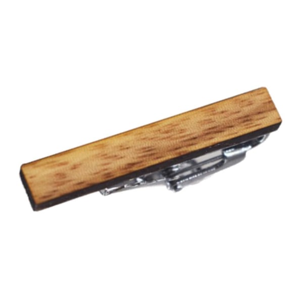 4xmens Simple Wood Tie Clip Kobber Mote Slipslås Tie Bar Zebra Wood