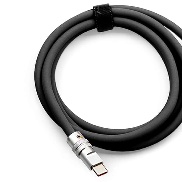 6mm 6-kärnig DIY Ström- och Datakabel 100cm Längd för Typ C Projekt Stöder 120W Laddning och Höghastighetsdataöverföring Yellow