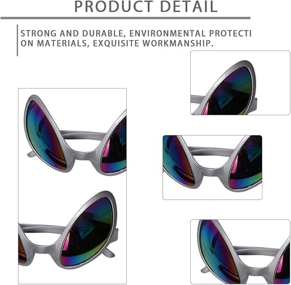 Alien kostymetilbehør Alien briller Plast Marshodeband for Halloween 2PCS