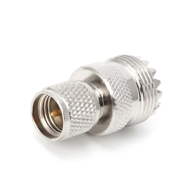 Mini UHF hane till UHF hona rak RF-kontakt koaxialomvandlaradapter