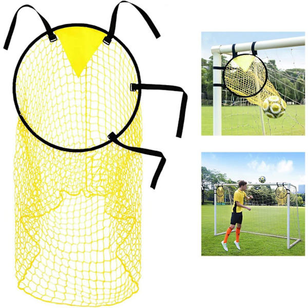Fotballmålnett, Fotballmål, Sammenleggbart Fotballmålnett, Fotballmålnett, Fotballtreningsutstyr Målnett.(Gult)