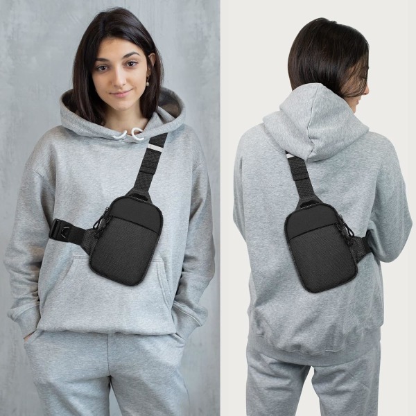 Mini Sling Bag - Herr Dam Liten Vattentät Crossbody Casual Telefon Bröstväska för Vandring