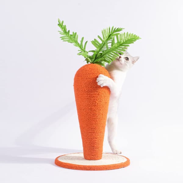 Cat scratching post for indoor cats, mini cat tree, scratching post for kittens, cat posts and scratching trees, sisal cat scratching post, cat scratching post toy (25X26cm)