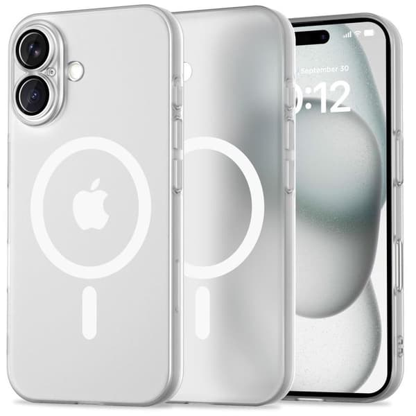 Tech-Protect iPhone 16 Deksel MagSafe MagSlim Matt Hvit 50