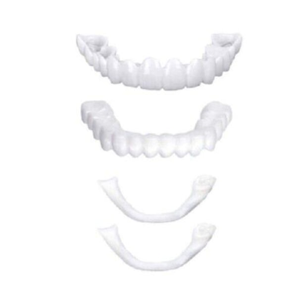 Smile Snap On Falske Tænder Øvre & Nedre Dental Finér Gebis Tandsæt