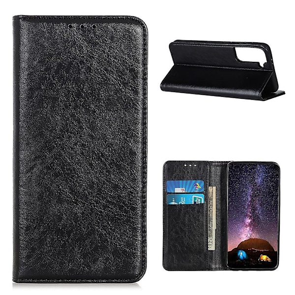 Crazy Horse Texture Leather Auto-Absorbed Phone Cover Shell for Samsung Galaxy S21 4G/5G