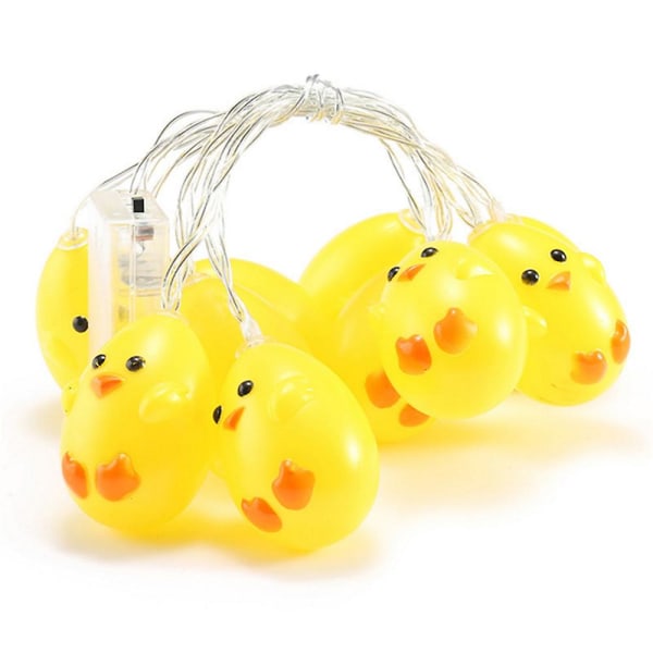 Led Light String Small Yellow Chicken Light Easter Eggshell Chicken Christmas Halloween Hatching Chick Light String Battery Light New Small Yellow Chi