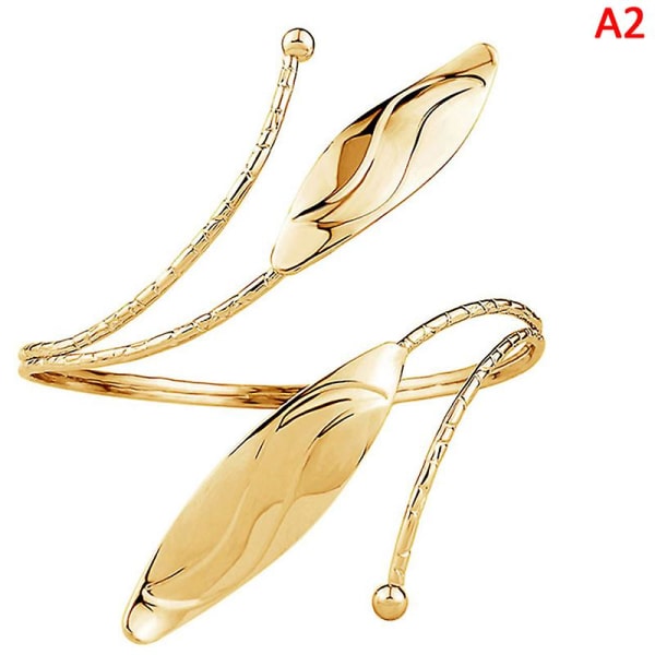 Bohemian Butterfly Leaf Charm Arm Chain Metal Hollow Out Geometric Bracelets gold leaf
