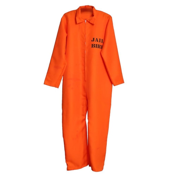 Prisoner Overall Jumpsuit Convict Stag Do Party Fancy Dress Costume Adult