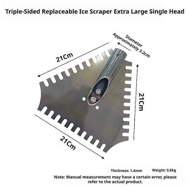 Isskovl - Vendbart tresidet blad fjerner is og sne fra vinterstier C Ice scraper 1pcs