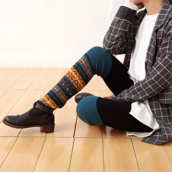 Chic Leg Warmers Crochet Leggings Knee High Warmer Stocking black