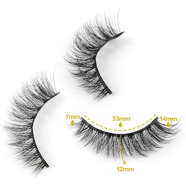 Kattögonfransar 10 Par Lösögonfransar Fluffigt Naturligt Utseende Falska Ögonfransar 14mm Fransar Förpackning