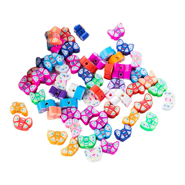 50 stykker Smukke løse polymerperler Smukke bløde keramik spacer perler