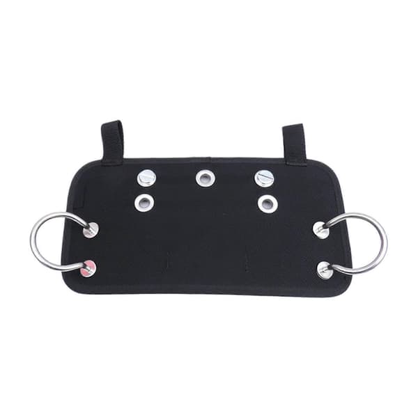 Scuba Tech Dykking Butt Plate Rustfritt Stål Håndtak Dykkesele Svart
