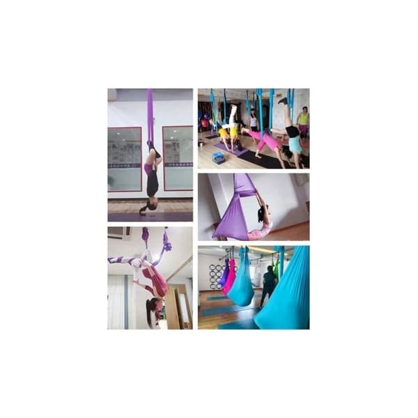 Sensorisk Yogagunga Elastisk Hängmatta för Barn, Tonåringar och Vuxna Purple