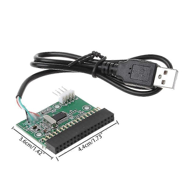 1,44 MB 3,5-tommers diskettedrevsforbindelse 34-ben til USB-kabeladapter PCB-kort, USB-disk til diskette A