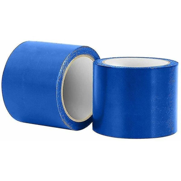 Blå vandtæt selvklæbende presenning reparationstape, 8 cm X 10 m drivhuskanal presenning reparationsflex tape, nyttig til reparation af lastbil eller drivhuspresenning
