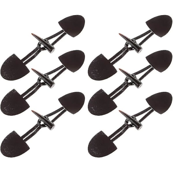 6 par læderknapper Horn Toggle Duffle knapper til frakke kaffespænde spænde Fancy knapper - Brun
