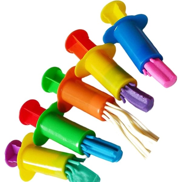 5 kpl taikinatyökalupakkaus, joka ei sisällä savipuristesarjaa Play Dough -mallinnustyökalu Taikinatarvikkeet lapsille, taaperoille, pojille, tytöille (satunnainen väri)