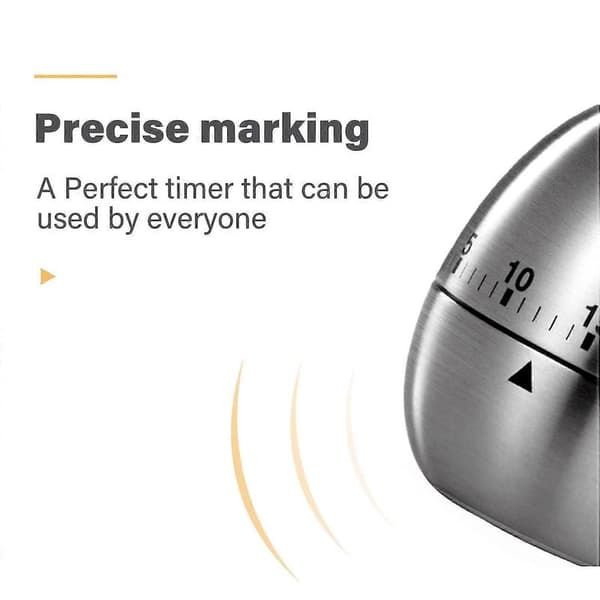For 2024 Kjøkkentimer i rustfritt stål: 60-minutters vanntett timer for matlaging og baking, eggtimer for presis tidsmåling