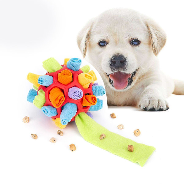 Interaktive hundepussleker Oppmuntrer naturlige matferdigheter Bærbar kjæledyrsnuffleball leketøy saktematertrening Beste gave red