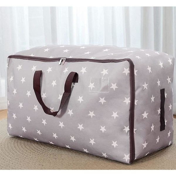Extra stor förvaringspåse - Mått: 16,4 x 13,7 x 27,3 tum, arrangörens kapacitet är 100L, håller vikt upp till 100 pund, lämplig för vintertäcken, täcke, örngott, dockkläder, hatt, leksaker, madrass, prydnad, tröja, etc. Det är ett bra val för att spara utrymme i ditt rum