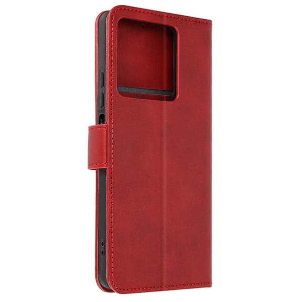Fodral för Redmi Note 13 5G Vintage Folio Plånbok Red