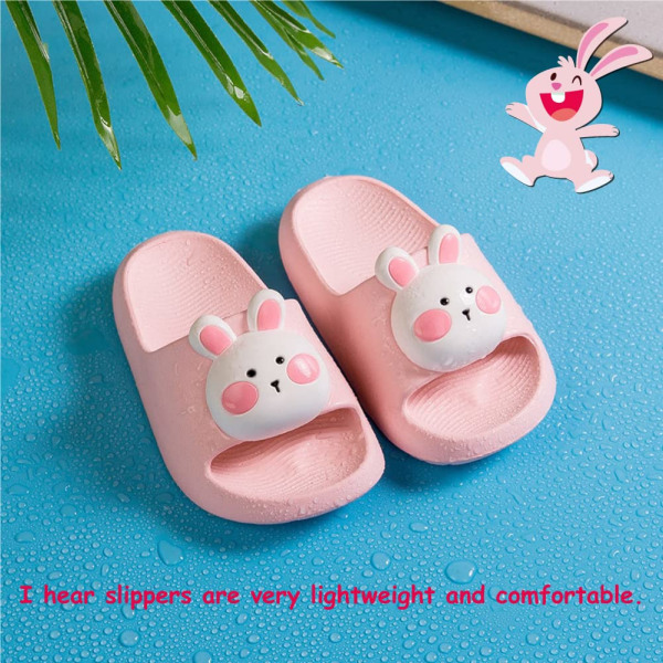 Barn Sliders Toddler Sommartofflor för Pojkar Flickor Strand Flip Flops Anti-Slip Pool Dusch Slide Sandaler för Barn（Inner längd 14cm）