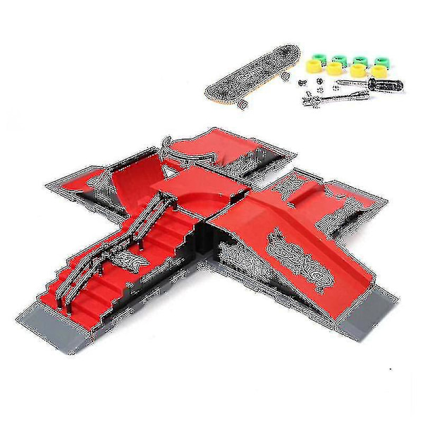 Finger Skateboard Skateboard Park Ramp Delar Däck Barn Sport Spel Typ A