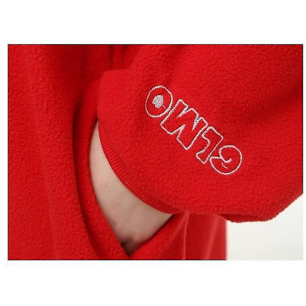 Voksen Sesame Street Cookie Monster Kostume Pyjamas Outfit Red M