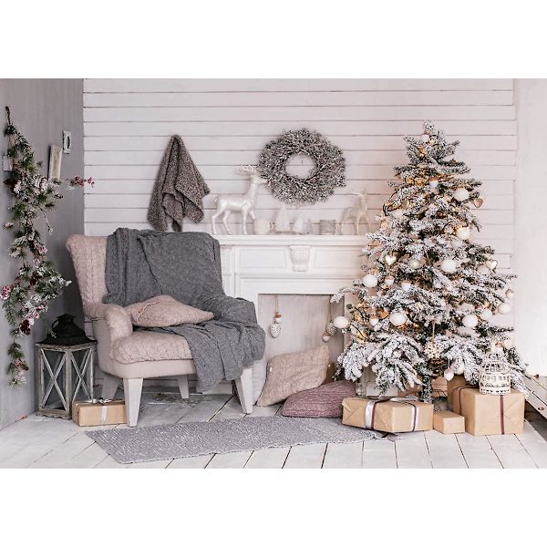 7x5ft God Jul Julegave Bakgrunn Hvit Varm Scene Bakgrunn Vinyl Fotografi Bakgrunn For Julefest Fest Studio Rekvisita