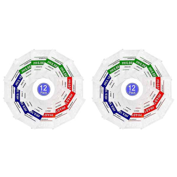 24-pak PH-meter bufferopløsningspulver 6.86/4.00/9.18, PH-kalibreringsopløsningspakker til præcis PH-måler