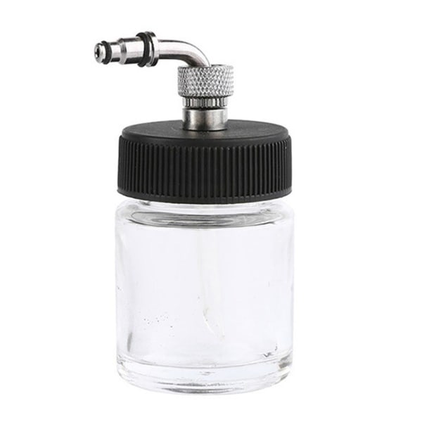 22cc Airbrush Cup Anti-korrosjon Solid Glass Gjennomsiktig Airbrush Oppbevaringsflaske For Nail Art Mengxi A