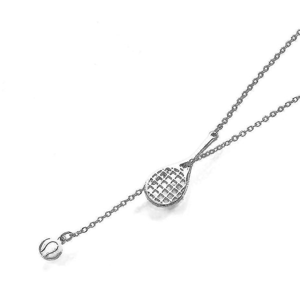 Tennisracket hänge halsband Sterling silver smycken presenter för kvinnor flickor tennisälskare