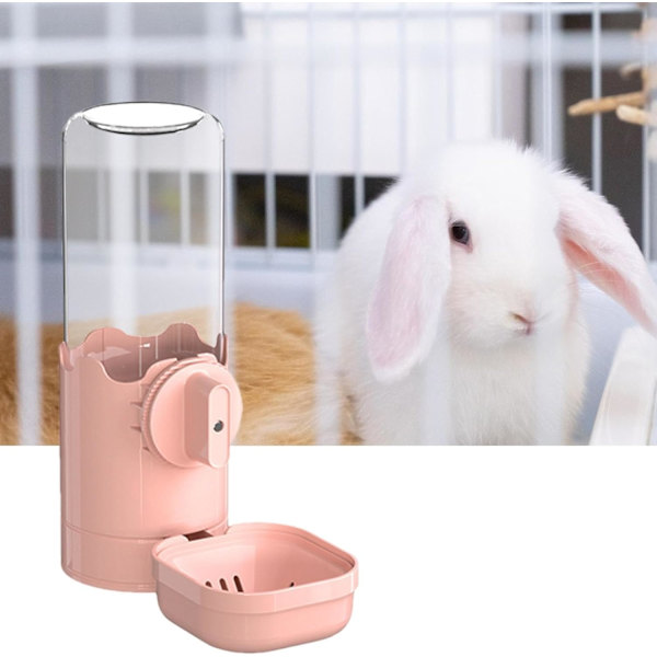Automatisk vanndispenser for kjæledyrbur, 750 ml sifon vanndispenser tyngdekraft kjæledyr drikkeflaske | Stor kapasitet vannskål avtakbar vanner
