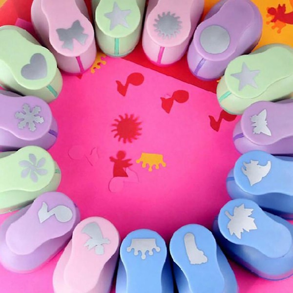 Kid Craft DIY Scrapbogs Kortfremstilling Papirshaper Mini Hulstans Cutter Legetøj Kaesi