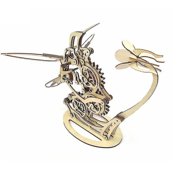 Trä Kinetisk Kolibri Skulptur Set Montera Djurmodeller Med Hög Svårighetsgrad