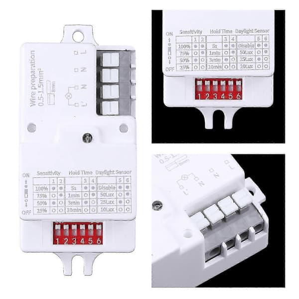 Mikrobølgeradar Bevægelsessensor til AC 220V-240V/50Hz LED-lamper