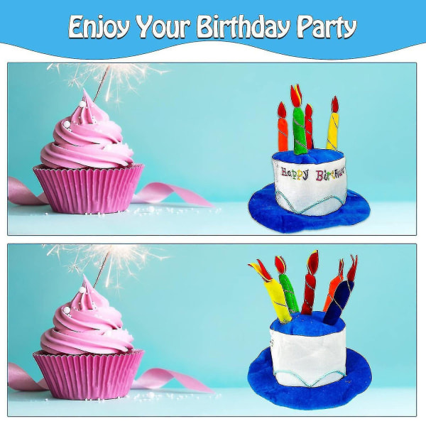 Syntymäpäivähattu syntymäpäivälaseilla,pehmoinen Happy Birthday -hattu monivärisellä kynttilällä Juhlahatut, syntymäpäivä