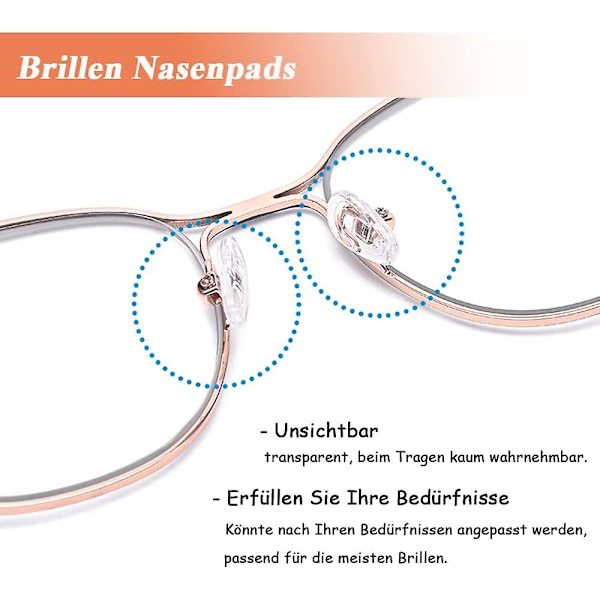 150 par briller næsepuder sæt, briller reparationssæt, næsepude skrue system, briller puder, klik system, 15 størrelser, bløde pvc næsepuder, briller anti-