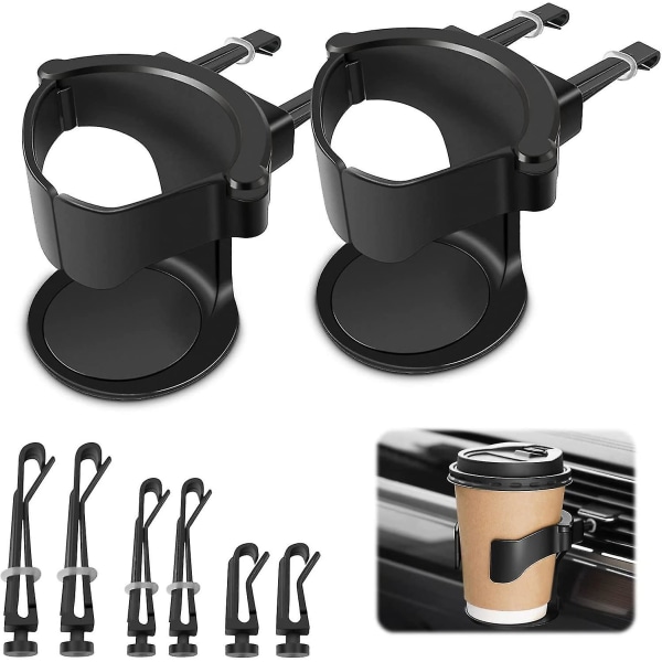 2pcs Car Cup Holder Air Vent Water Bottle Holder Universal Drink Coffee Stand