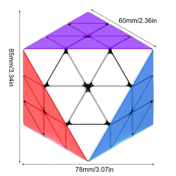 3x3 Magnetisk Oktaeder Terning Puslespil til Voksne Stickerless Speed Cube til Hjerneudvikling Underholdning Magisk Terning