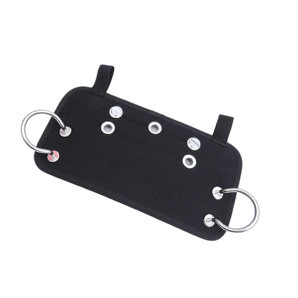 Scuba Tech Dykking Butt Plate Rustfritt Stål Håndtak Dykkesele Svart