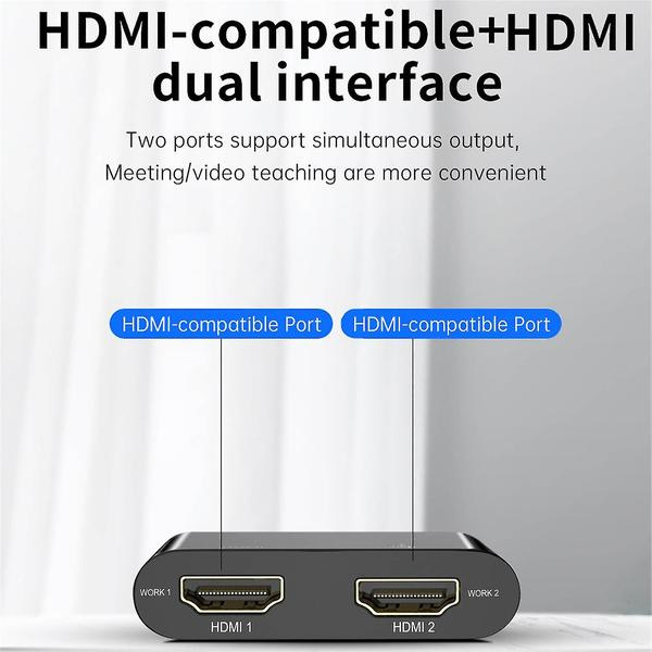 Fort Nite USB 3.0 till Dubbel HDMI-adapter Extern video Stöder endast Windows