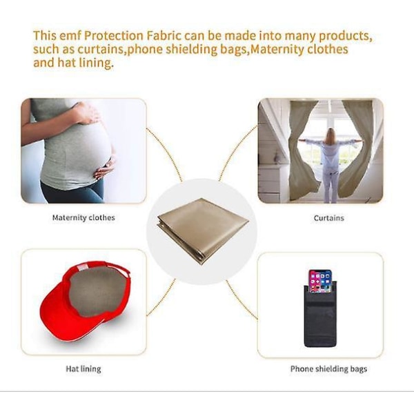 Emf Skydd Faraday Filt,,Anti-strålning Gravid Wrap, Magfilt Graviditet Baby Skydds Filt 1,1m