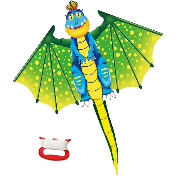 Dinosaurs Huge Kite For Children Kids Adults Easy To Fly Outdoor Beach Games, Gift Bag With Kite Handle And String - Easy To Assemble And Carry