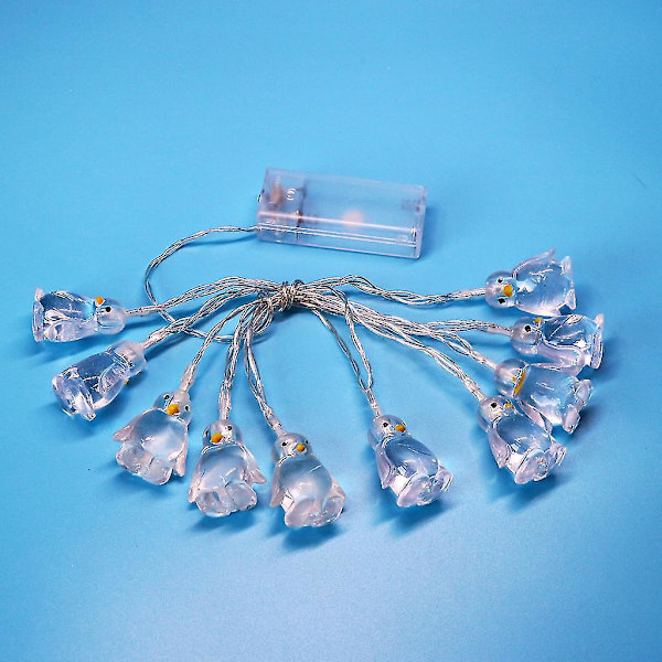 Pingvinformade ljusslingor 10 LED 1,65 m